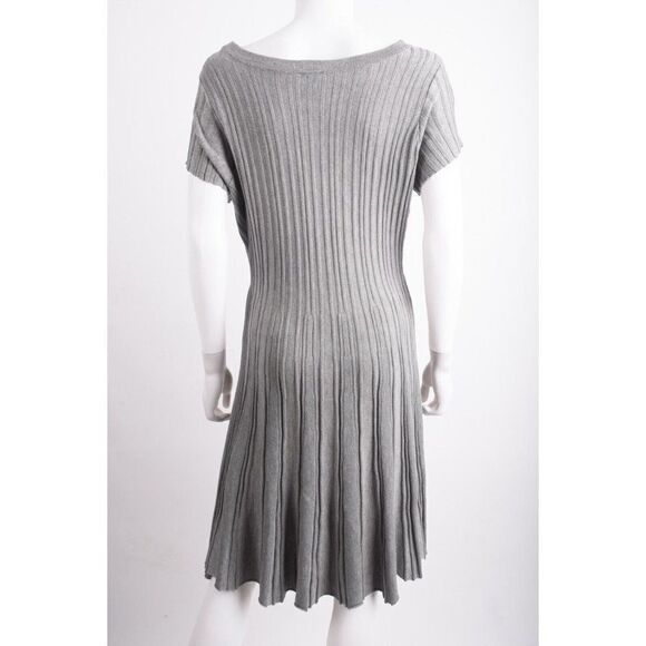 Torrid Womens Grey Sweater Knit Fluted Skater Dress Sz 0 US 12 L Large Gray NWT - Picture 5 of 6
